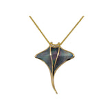 Black Mother of Pearl Stingray Necklace