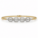 14K Yellow Gold 0.60 ctw Bangle Diamond Bracelet