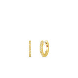18K Yellow Gold 0.09 ctw Huggie Diamond Earring