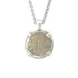 Sterling Silver  Crusader Coin Pendant