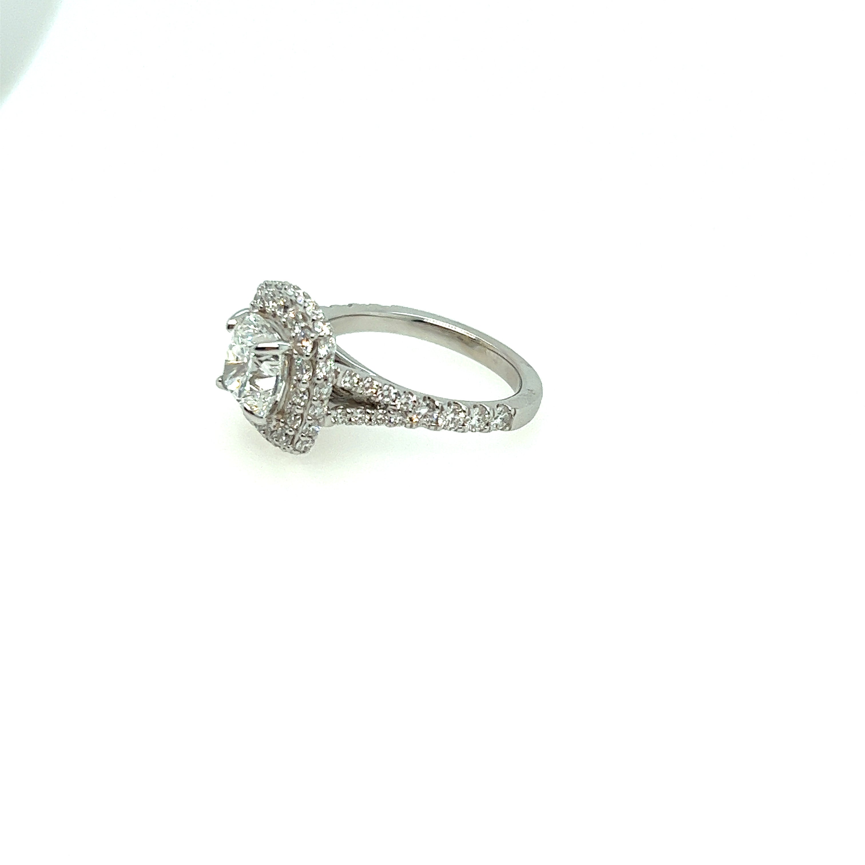 2.23ct Fire Cushion (Center Stone) Diamond Engagement Ring