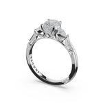 Oval 3-Stone Engagement Ring