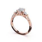 Oval 3-Stone Engagement Ring