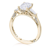 Emerald 3-Stone Engagement Ring