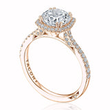Round with Cushion Bloom Engagement Ring
