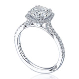 Round with Cushion Bloom Engagement Ring