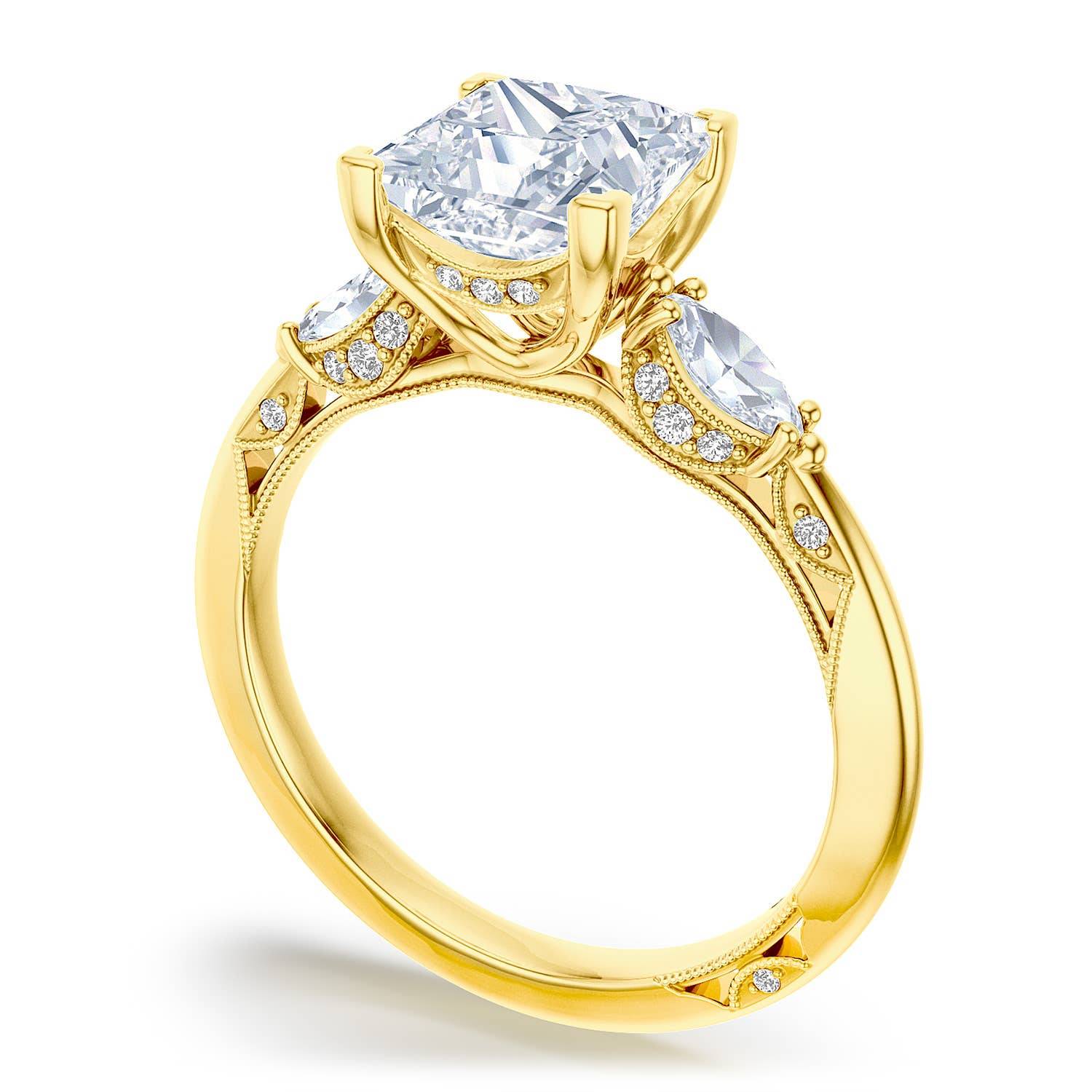 Princess 3-Stone Engagement Ring