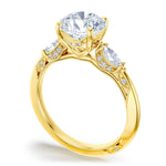 Round 3-Stone Engagement Ring