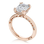 Emerald Solitaire Engagement Ring