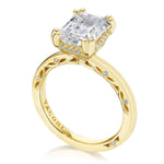 Emerald Solitaire Engagement Ring