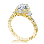 Oval 3-Stone Engagement Ring