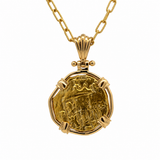 1733 Fleet Two Escudo Treasure Coin Pendant in 18K Gold