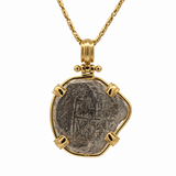 Atocha Two Reales Treasure Coin Pendant in 14K Gold