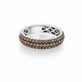 18K White Gold 0.84 ctw Pave Diamond Women's Wedding Band