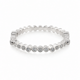 18K White Gold 0.16 ctw Anniversary Diamond Women's Wedding Band