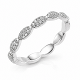18K White Gold 0.54 ctw Eternity Diamond Women's Wedding Band