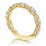 18K Yellow Gold 1.11 ctw Pave Diamond Women's Wedding Band