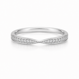 18K White Gold 0.19 ctw Diamond Pave Band