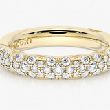 18K Yellow Gold 0.66 ctw Diamond Pave Band