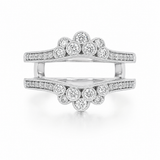 14K White Gold 0.50 ctw Curved Diamond Women's Wedding Band