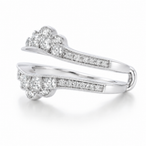 14K White Gold 0.50 ctw Curved Diamond Women's Wedding Band
