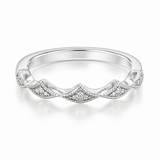 14K White Gold 0.29 ctw Contemporary Diamond Women's Ring