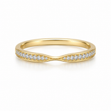 18K Yellow Gold 0.19 ctw Diamond Pave Band