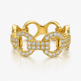 18K Yellow Gold 0.56 ctw Contemporary Diamond Women's Ring