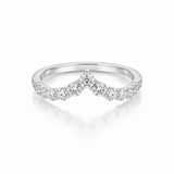 14K White Gold 0.64 ctw Geometric Diamond Women's Ring