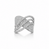 18K White Gold 1.50 ctw Contemporary Diamond Women's Ring