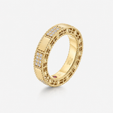 18K Yellow Gold 0.15 ctw Contemporary Diamond Women's Ring