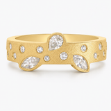 14K Yellow Gold 0.44 ctw Geometric Diamond Women's Ring