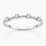 18K White Gold 0.20 ctw Anniversary Diamond Women's Wedding Band