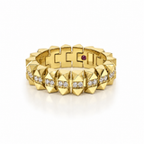 18K Yellow Gold 0.27 ctw Contemporary Diamond Women's Ring