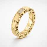 18K Yellow Gold 0.03 ctw Vintage Diamond Women's Ring