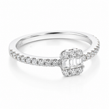 14K White Gold 0.34 ctw Solitaire Diamond Women's Ring
