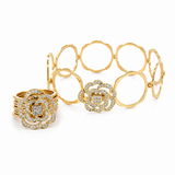 18K Yellow Gold 0.56 ctw Nature Inspired Diamond Women's Ring
