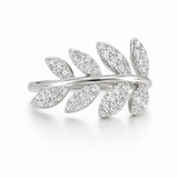 18K White Gold 0.83 ctw Nature Inspired Diamond Women's Ring