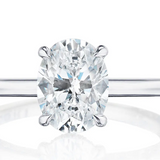 18K White Gold Solitaire Semi Mount Engagement Ring