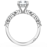18K White Gold Solitaire Semi Mount Engagement Ring