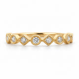 14K Yellow Gold 0.26 ctw Geometric Diamond Women's Ring