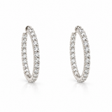 18K White Gold 0.83 ctw Inside Out Diamond Earring