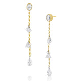 14K Yellow Gold 1.03 ctw Dangle Diamond Earring