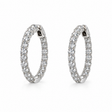 14K White Gold 3.08 ctw Inside Out Diamond Earring