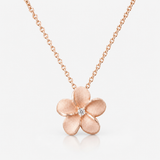 14K Rose Gold 0.04 ctw Plumeria Diamond Pendant/Charm