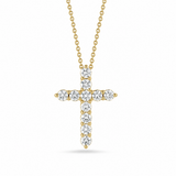 18K White Gold 0.88 ctw Cross Diamond Pendant/Charm