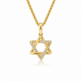 18K Yellow Gold 0.07 ctw Star of David Diamond Pendant/Charm