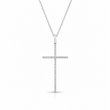 18K White Gold 0.06 ctw Cross Diamond Pendant/Charm