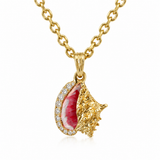 14K Yellow Gold 0.19 ctw Conch Diamond Pendant/Charm