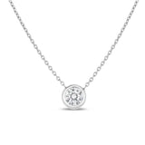 18K White Gold 0.19 ctw Single Station Diamond Necklace